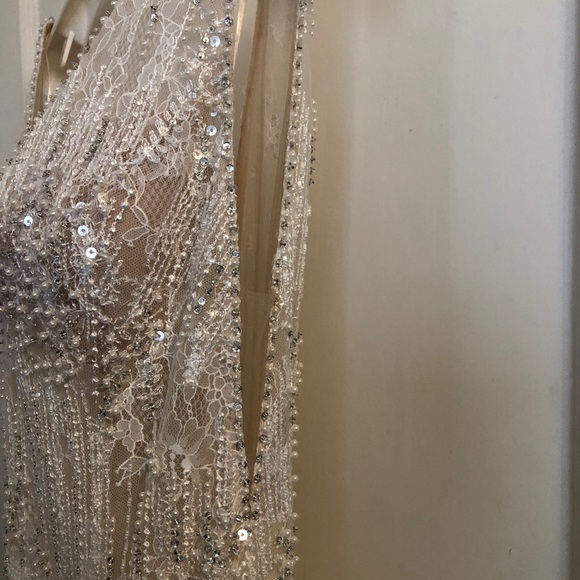 Justin Alexander A-line Wedding Dress Ivory/Nude,Tag Size 8/Street Size 4,#88003 - Picture 9 of 16